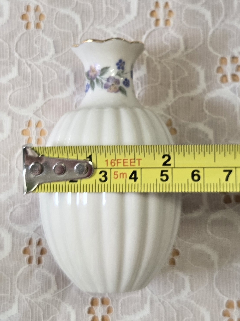 Lenox Cream Ribbed Porcelain Bud Vase - Picture 6 of 6